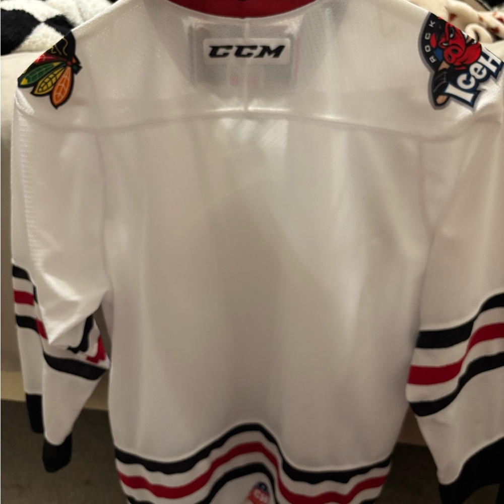 CCM Indy Fuel White Jersey with Red and Black Accents - Picture 2 of 6
